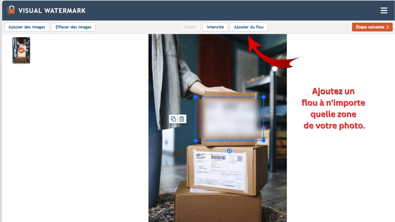 flouter une image en ligne