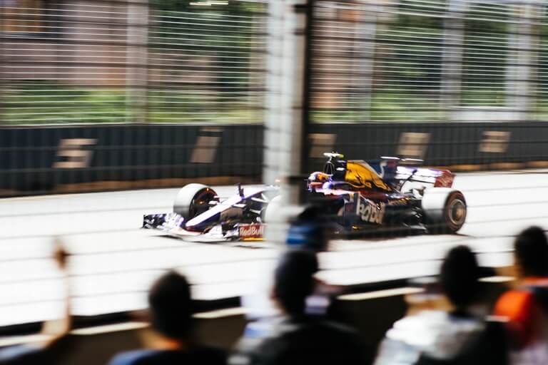 formula 1 car photo in focus