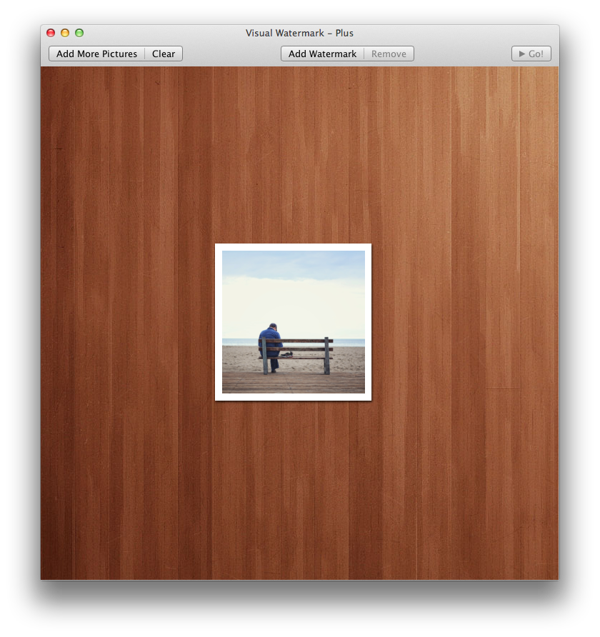 Imported photos in the program