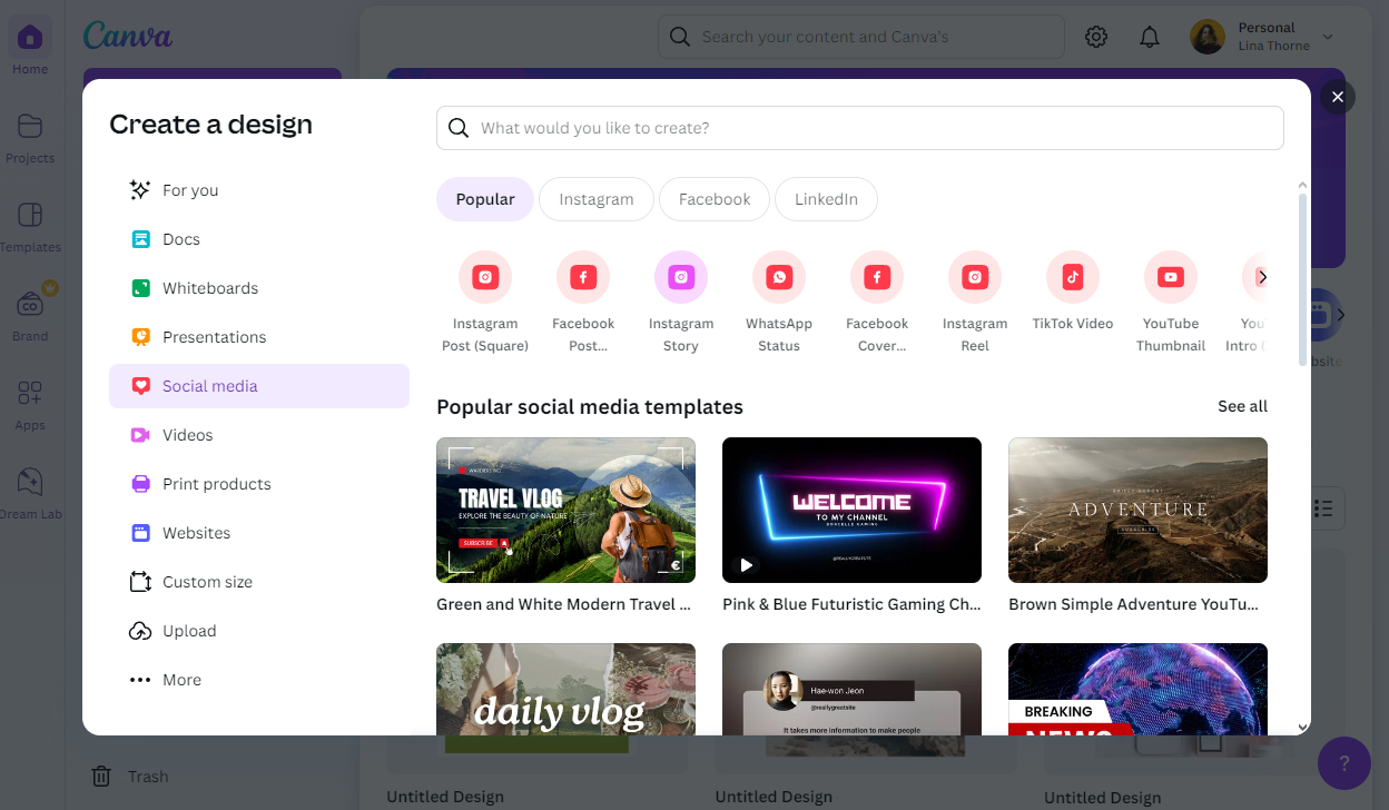 Como recortar imagem para rede social no Canva