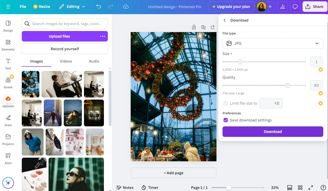 How to Crop an Image For Social Media in Canva