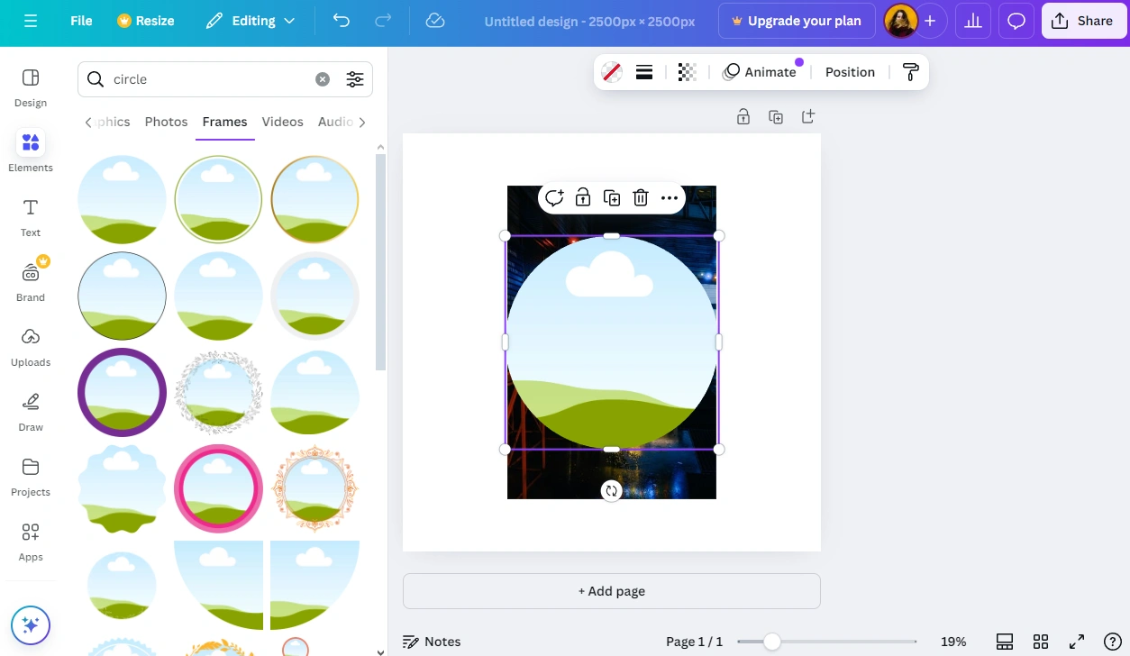 How to Crop into a Circle in Canva