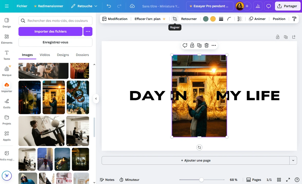 Comment rogner une image sur Canva et l’utiliser dans une création