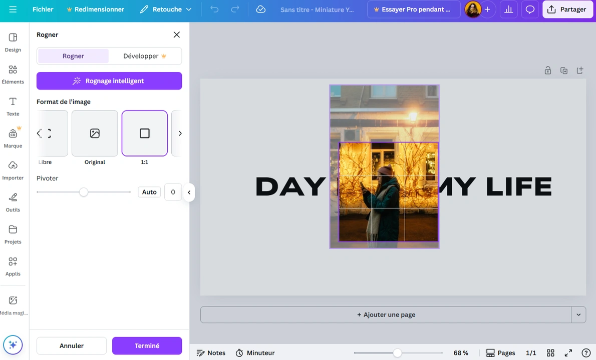 Comment rogner une image sur Canva et l’utiliser dans une création