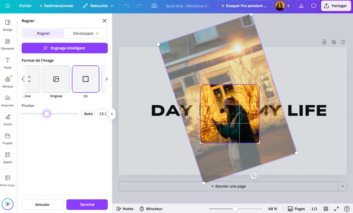 Comment rogner une image sur Canva et l’utiliser dans une création