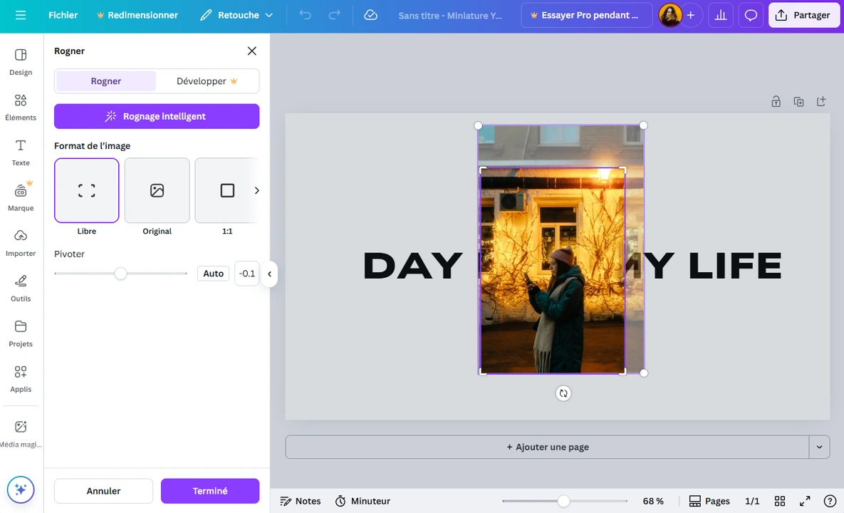 Comment rogner une image sur Canva et l’utiliser dans une création