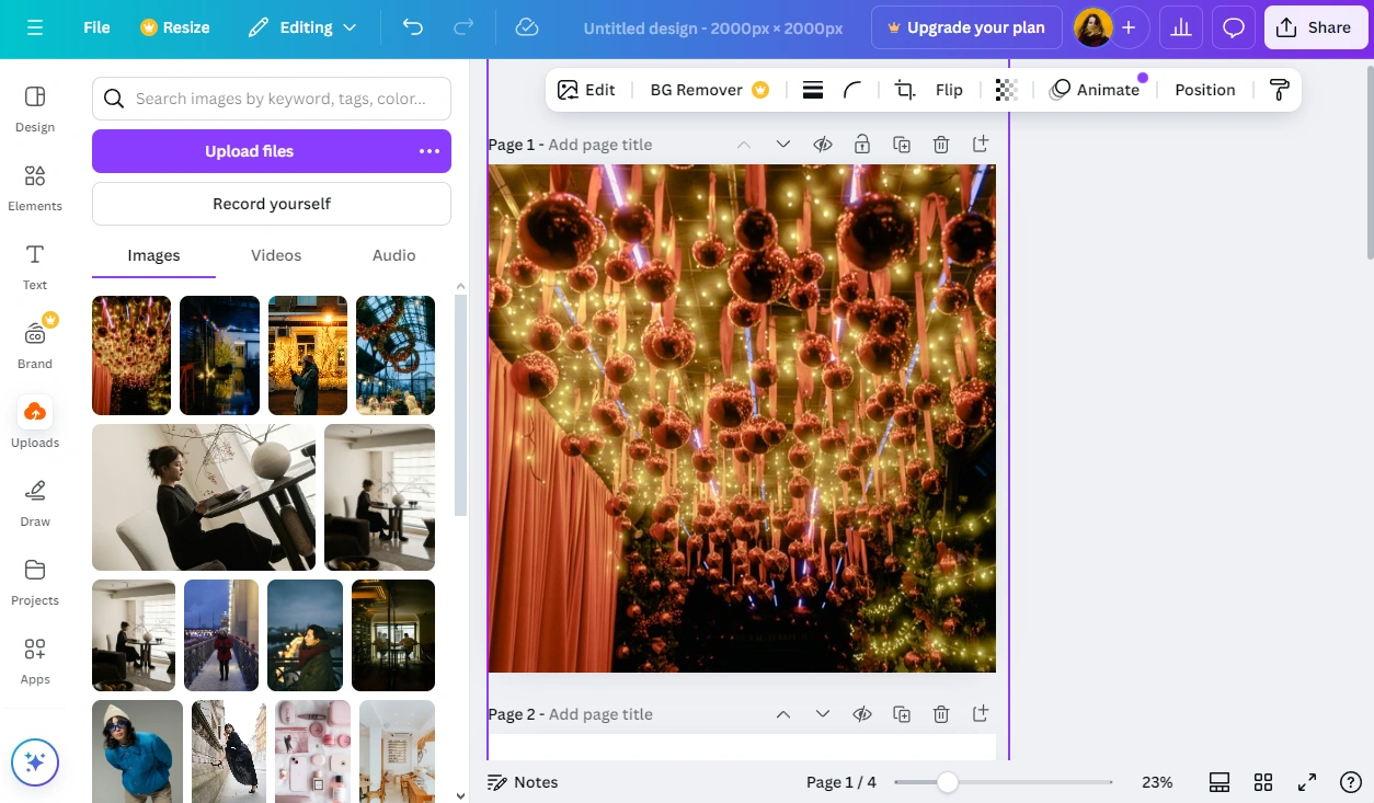 How to Crop Multiple Images in Canva