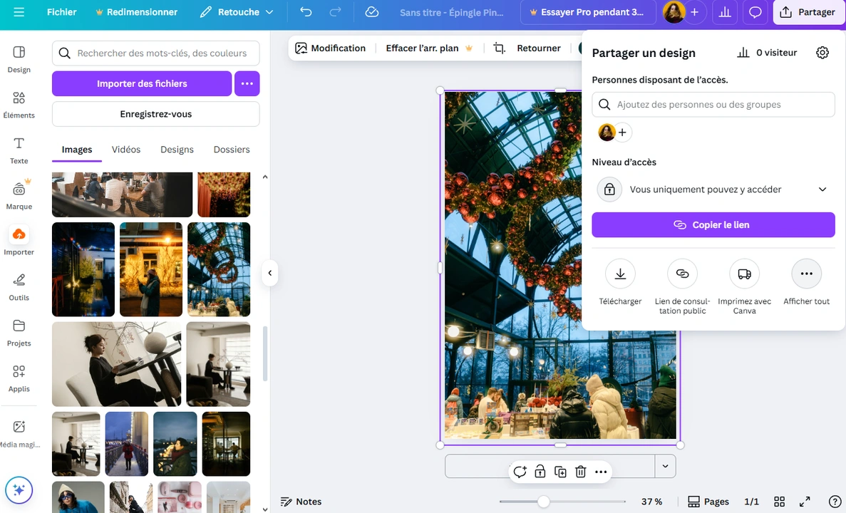 Comment rogner une image pour les réseaux sociaux dans Canva
