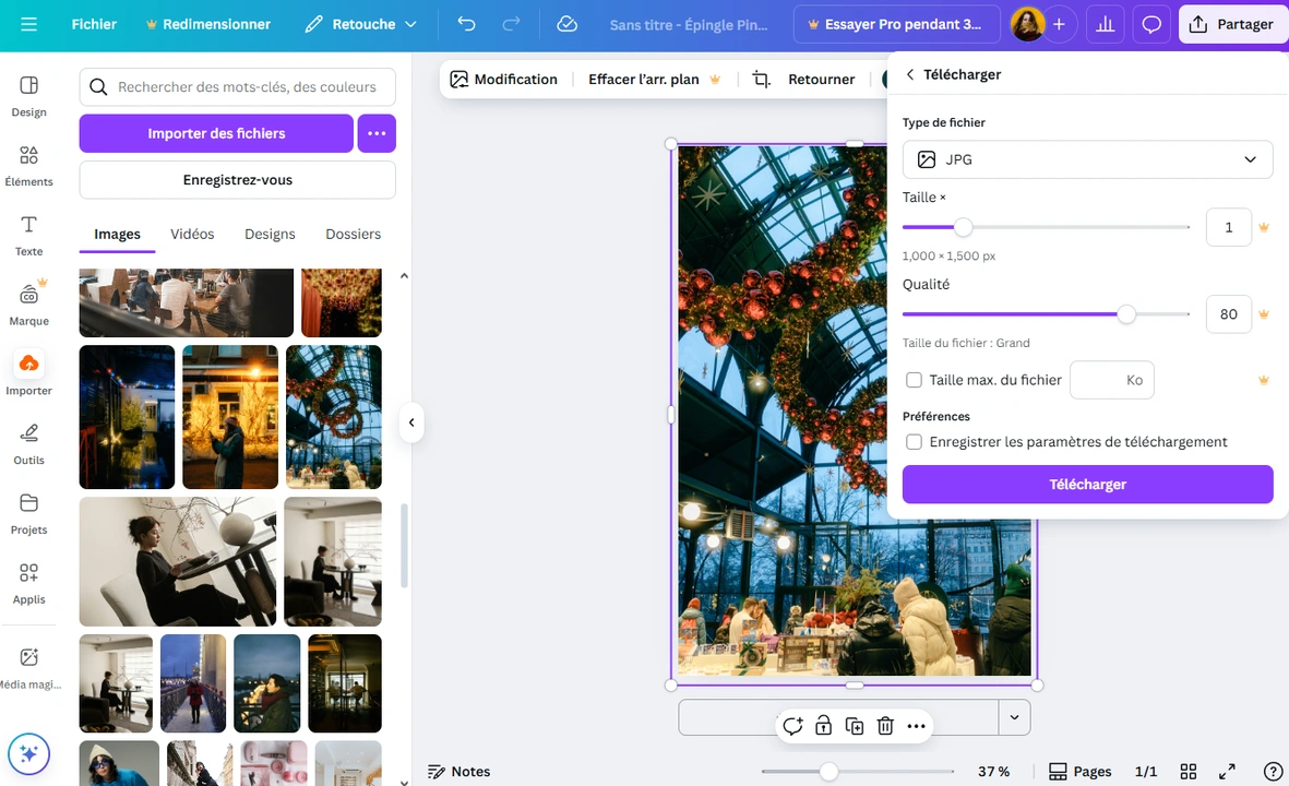 Comment rogner une image pour les réseaux sociaux dans Canva
