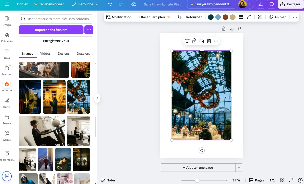 Comment rogner une image pour les réseaux sociaux dans Canva