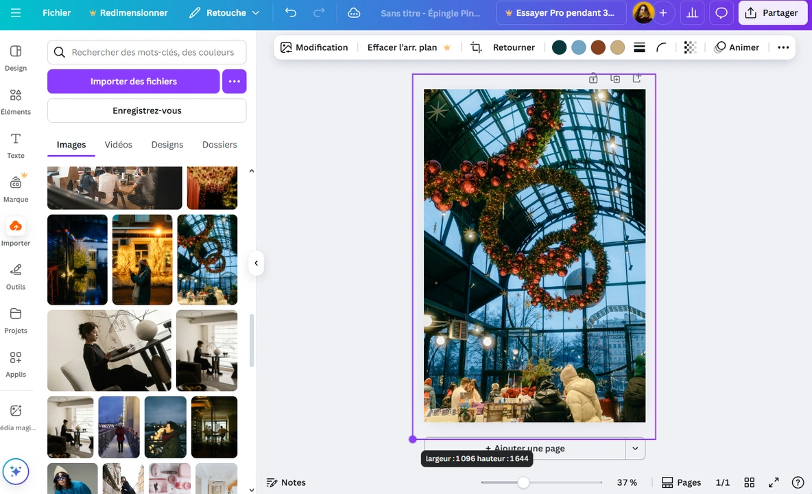 Comment rogner une image pour les réseaux sociaux dans Canva