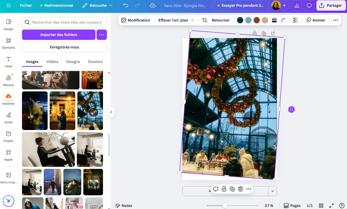 Comment rogner une image pour les réseaux sociaux dans Canva