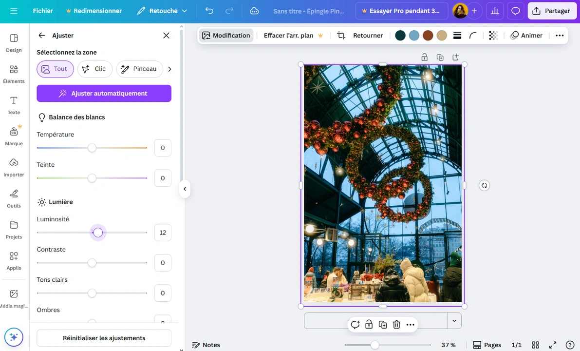 Comment rogner une image pour les réseaux sociaux dans Canva