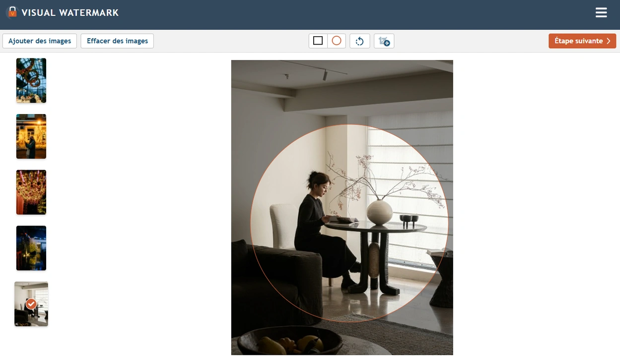 rogner image dans visual watermark