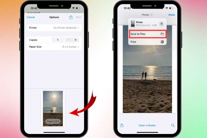 how to convert a picture to pdf on iphone