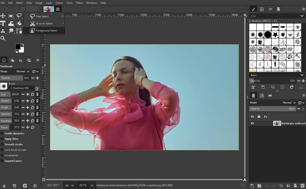 How to Make Background Transparent in GIMP with the Foreground Select Tool
