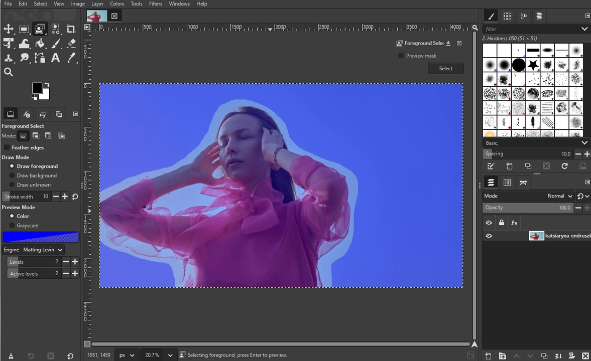How to Make Background Transparent in GIMP with the Foreground Select Tool
