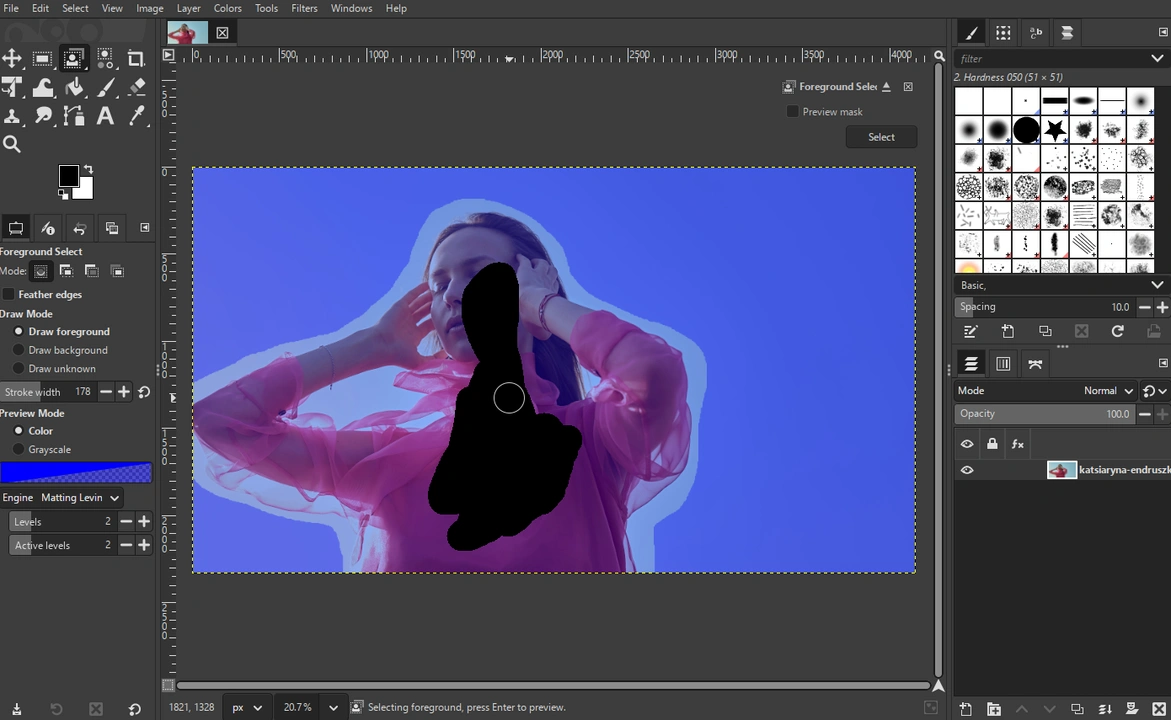 How to Make Background Transparent in GIMP with the Foreground Select Tool