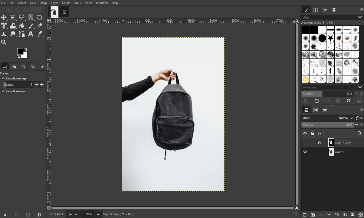 gimp make background transparent