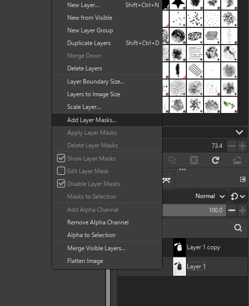 gimp make background transparent