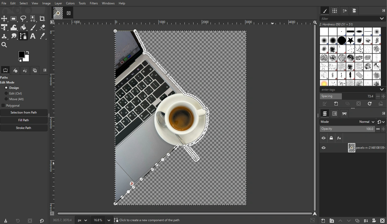 how to make background transparent in gimp
