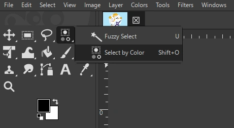 gimp how to make background transparent