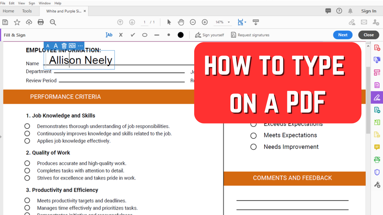 How to Type on a PDF 