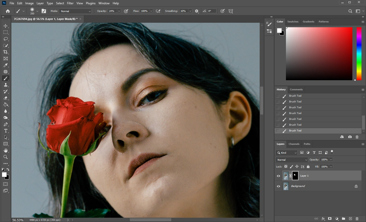 how to remove lens blur in Photoshop