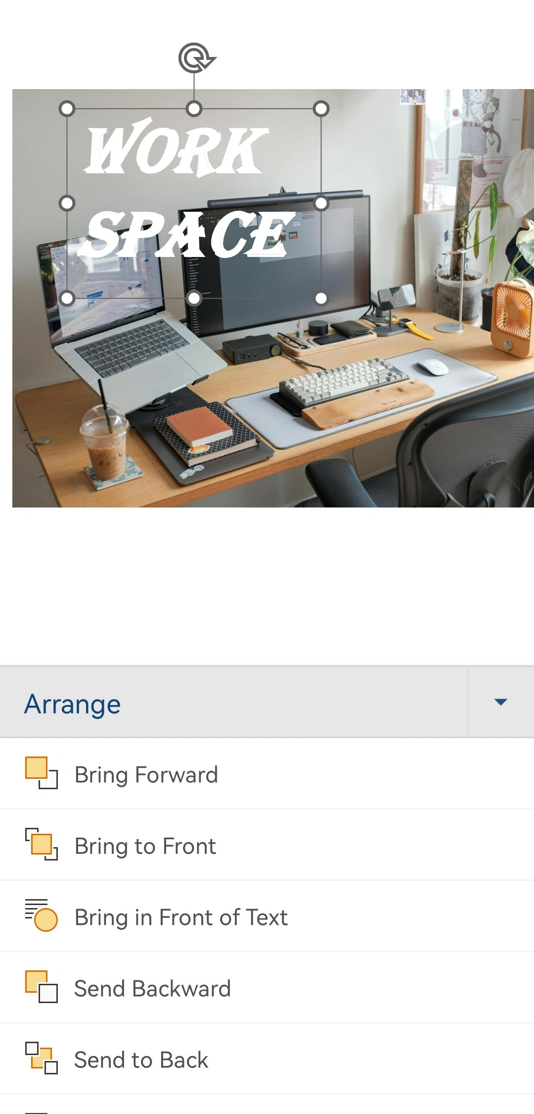 How to Add Text to a Picture in Microsoft Word on a Smartphone
